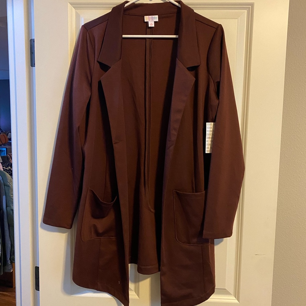 NWT LuLaRoe Gwen Blazer - brown, small